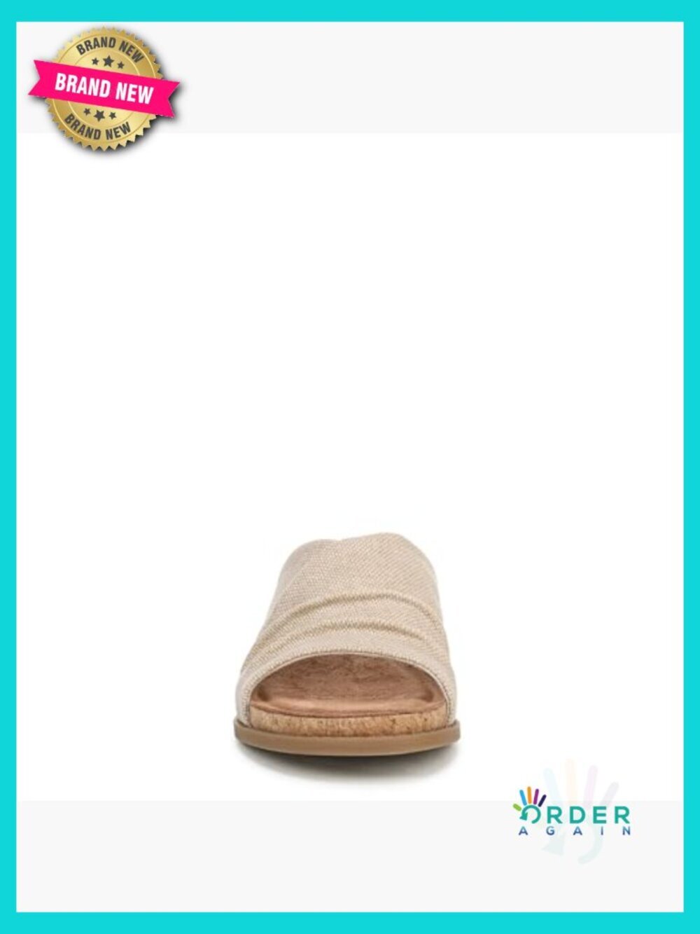 Slide Sandals Cork Footbed Easy Slip On Casual Chic Minimalist - Picture 2 of 7
